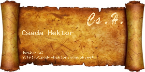 Csada Hektor névjegykártya